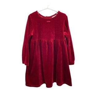 Christie Brooks Red Silver Sparkle Long Sleeve Velvet Dress Size 6X
